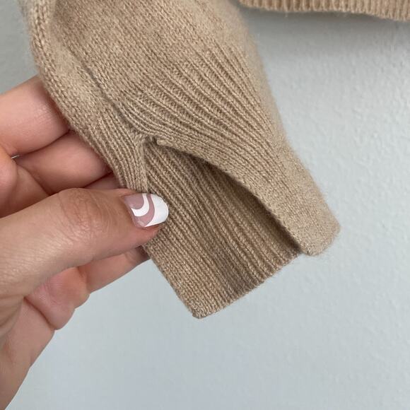 Mejuri Frame Cardigan Sweater Women M Cashmere Preppy Beige Button Preppy Casual - Picture 9 of 13